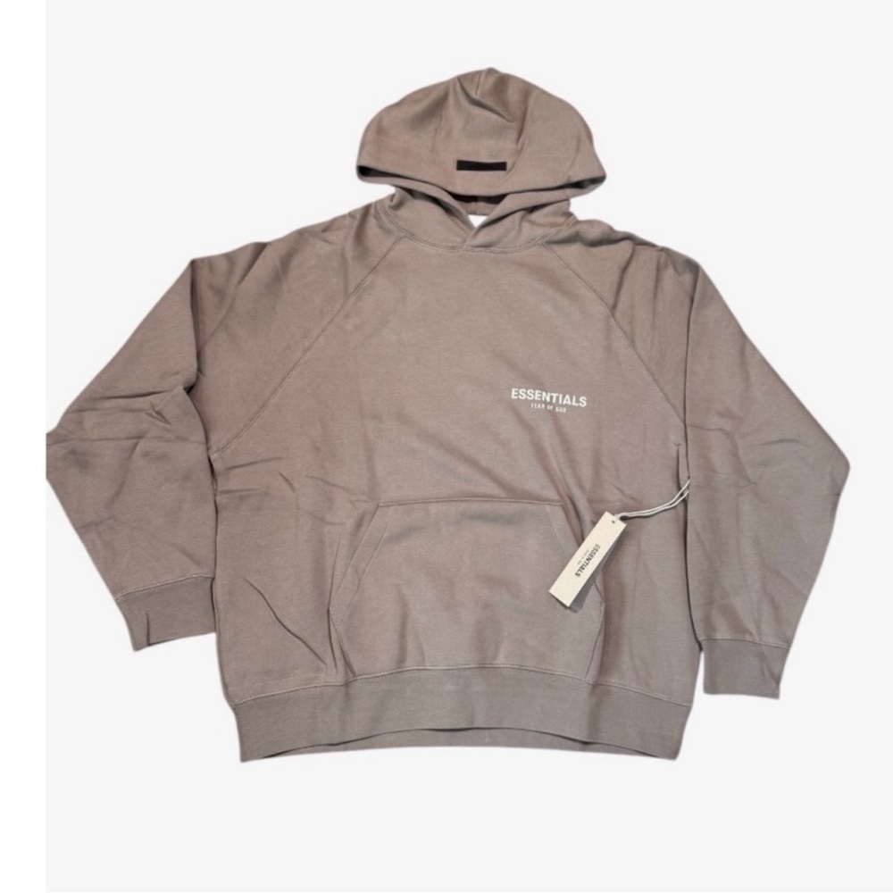 NEW Fear of God Essentials Desert Taupe Hoodie - Picture 3 of 6
